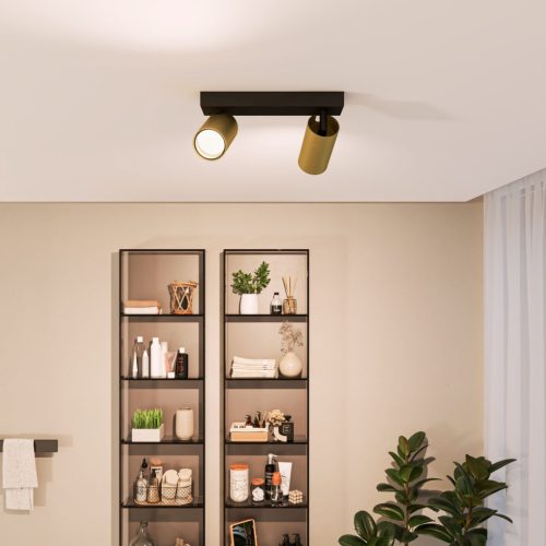 Mennyezeti lámpa spotlámpa 2x GU10 IP44 réz-fekete Kosipo Philips
