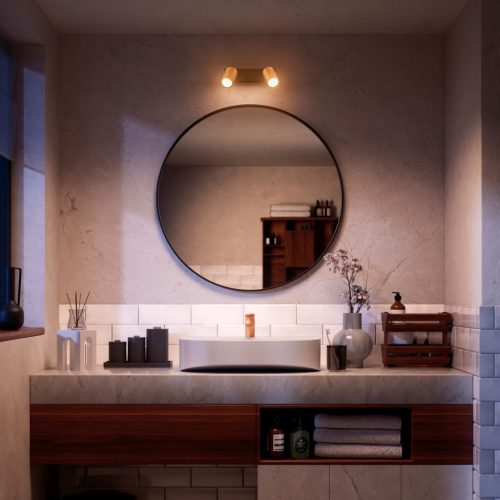 Mennyezeti lámpa spotlámpa 2x GU10 IP44 réz-fekete Kosipo Philips