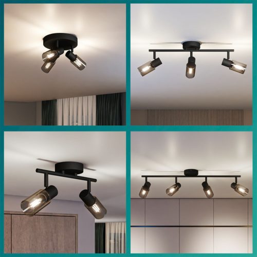 Fali lámpa lámpatest E14 Black Palms Philips