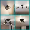 Mennyezeti lámpa spotlámpa 4x E14 Black Palms Philips