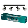 Mennyezeti lámpa Spotlámpa 4x E14 LED Black Sleet Philips