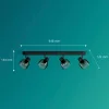 Mennyezeti lámpa Spotlámpa 4x E14 LED Black Sleet Philips