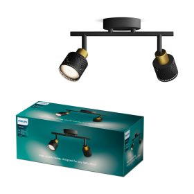   Mennyezeti lámpa spotlámpa 2x GU10 fekete-réz Niall Philips