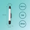 Tükörlámpa LED 5W 730lm 2700K 44cm IP44 Rover Fekete Philips