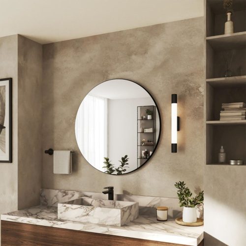 Tükörlámpa LED 5W 730lm 2700K 44cm IP44 Rover Fekete Philips