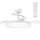 Mennyezeti ventilátor 35W 106cm lámpa mennyezeti plafon LED 32W 4500lm 2700-5500K CCT fehér távirányító Solr Philips