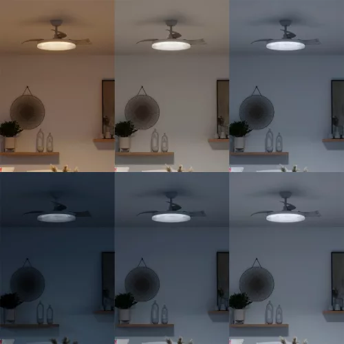 Mennyezeti ventilátor 35W 106cm lámpa mennyezeti plafon LED 32W 4500lm 2700-5500K CCT fehér távirányító Solr Philips