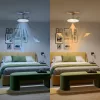 Mennyezeti ventilátor 35W 106cm lámpa mennyezeti plafon LED 32W 4500lm 2700-5500K CCT fehér távirányító Solr Philips