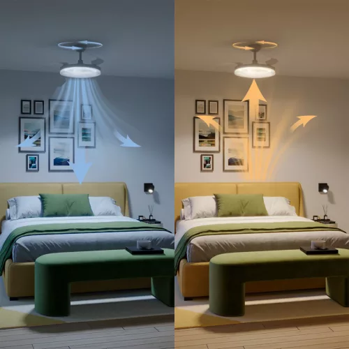 Mennyezeti ventilátor 35W 106cm lámpa mennyezeti plafon LED 32W 4500lm 2700-5500K CCT fehér távirányító Solr Philips