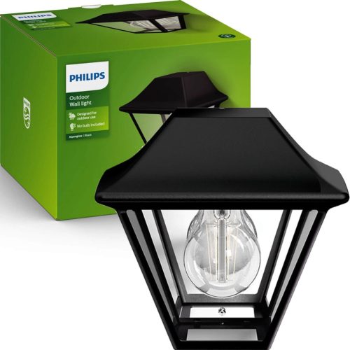 Kerti LED lámpa homlokzati fali lámpa ALPENGLOW myGarden E27 IP44 Lámpás fekete PHILIPS