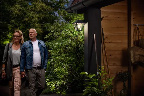 Kerti LED lámpa Fali lámpa Homlokzat ALPENGLOW myGarden E27 IP44 Down Light Fekete PHILIPS