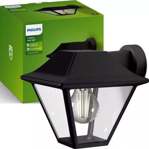 Kerti LED lámpa Fali lámpa Homlokzat ALPENGLOW myGarden E27 IP44 Down Light Fekete PHILIPS