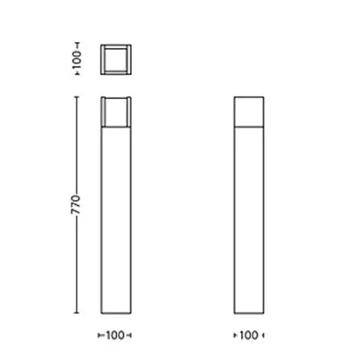 LED kerti lámpa kültéri ARBOR myGarden 6W 4000K IP44 oszlop 77cm antracit PHILIPS
