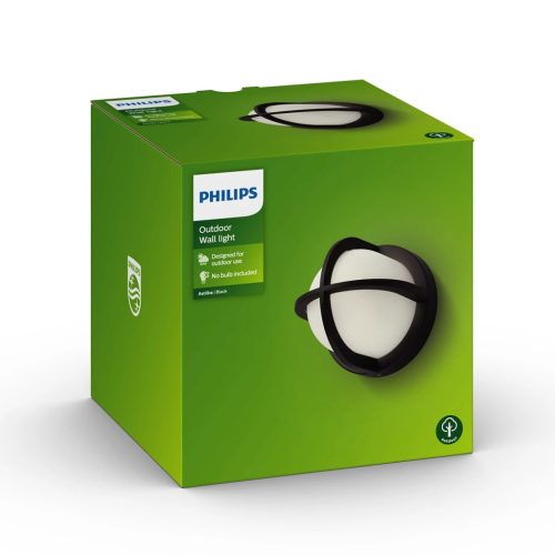 Kerti LED lámpa, homlokzati fali lámpa, ASTILBE myGarden E27 IP44, kerek, fekete-fehér, PHILIPS