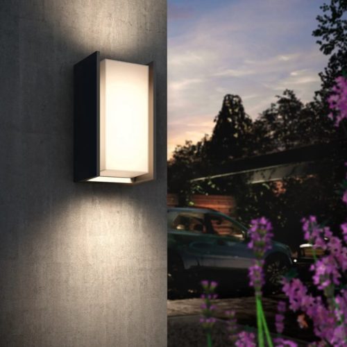 Kerti LED fali lámpa homlokzati HÍD myGarden E27 IP44 téglalap alakú antracit PHILIPS