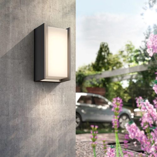 Kerti LED fali lámpa homlokzati HÍD myGarden E27 IP44 téglalap alakú antracit PHILIPS