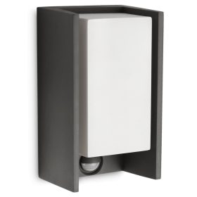   Kerti LED fali lámpa homlokzati HÍD myGarden E27 IP44 mozgásérzékelővel, négyszögletes antracit PHILIPS