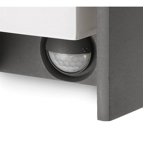 Kerti LED fali lámpa homlokzati HÍD myGarden E27 IP44 mozgásérzékelővel, négyszögletes antracit PHILIPS