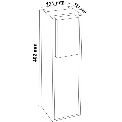 LED kerti lámpa kültéri BRIDGE myGarden E27 IP44 oszlop 40cm antracit PHILIPS