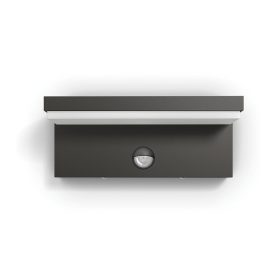   Kerti LED lámpa homlokzati fali lámpa BUSTAN IR myGarden 2x4,5W 2700K IP44 mozgásérzékelővel, antracit PHILIPS