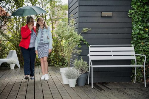 Kerti LED lámpa homlokzati fali lámpa BUSTAN IR myGarden 2x4,5W 2700K IP44 mozgásérzékelővel, antracit PHILIPS