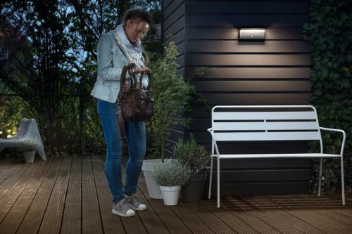 Kerti LED lámpa homlokzati fali lámpa BUSTAN IR myGarden 2x4,5W 2700K IP44 mozgásérzékelővel, antracit PHILIPS