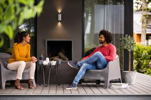 Kerti LED-es lámpa homlokzati fali lámpa BUXUS myGarden 2x4,5W 2700K IP44 felső-alsó ezüst PHILIPS