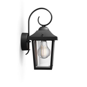   Kerti LED lámpa Fali lámpa homlokzat BUZZARD myGarden E27 IP44 Down Light Fekete PHILIPS