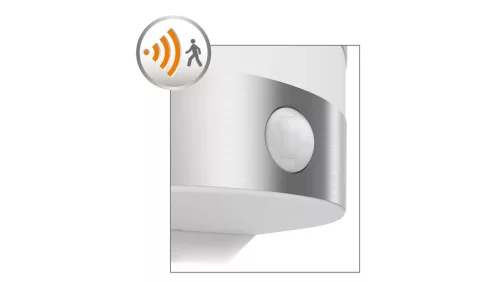 Kerti LED fali lámpa homlokzati CALGARY IR myGarden 3,5W 2700K IP44 mozgásérzékelővel, ezüst PHILIPS