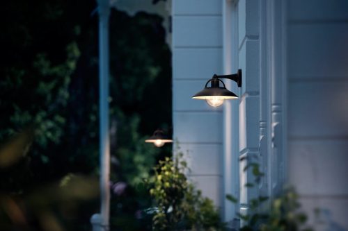 Kerti LED fali lámpa CORMORANT myGarden E27 IP44 Fekete PHILIPS