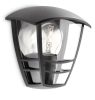 Kerti LED lámpa Homlokzati fali lámpa CREEK myGarden E27 IP44 Lantern Fekete PHILIPS