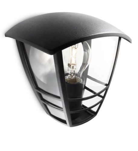 Kerti LED lámpa Homlokzati fali lámpa CREEK myGarden E27 IP44 Lantern Fekete PHILIPS