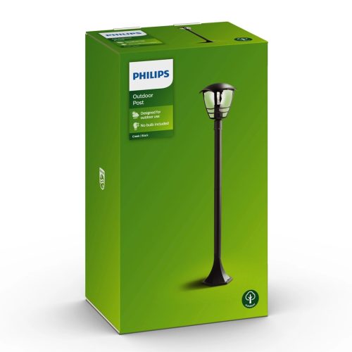 LED kerti lámpa kültéri CREEK myGarden E27 IP44 lámpaoszlop 100cm fekete PHILIPS