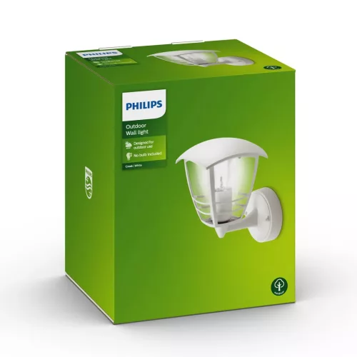 Kerti LED lámpa Homlokzati fali lámpa CREEK myGarden E27 IP44 Lámpa a felső fehér PHILIPS-hez