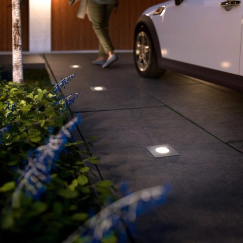 Kerti LED földi lámpa CRUST myGarden 3W IP67 Négyzet Ezüst PHILIPS