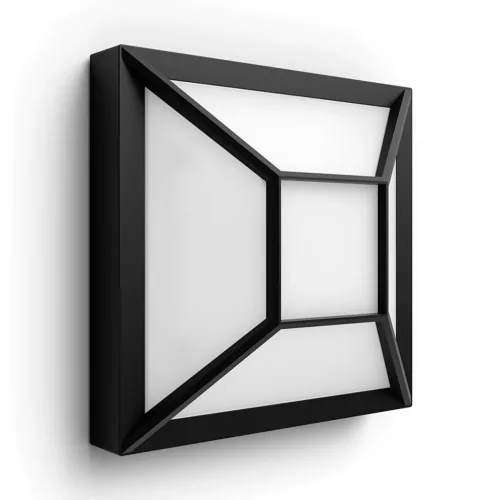 Kerti LED lámpa Fali lámpa Homlokzat DROSERA myGarden 12W 2700K IP44 Mennyezet 19cm Fekete-fehér PHILIPS