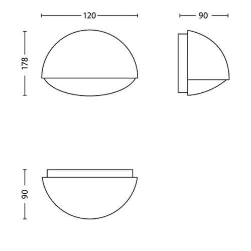 Kerti LED lámpa homlokzati fali lámpa DUST myGarden 3W 2700K IP44 antracit PHILIPS