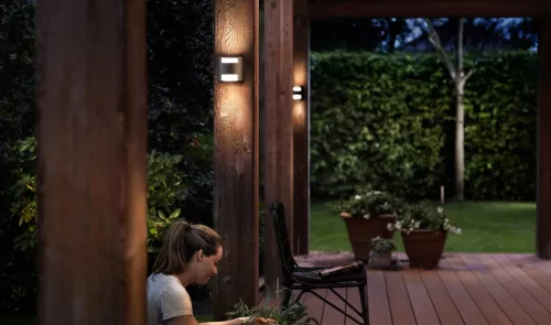 Kerti LED lámpa Fali lámpa homlokzat GRASS IR myGarden 4.5W 2700K IP44 Felső-alsó antracit PHILIPS