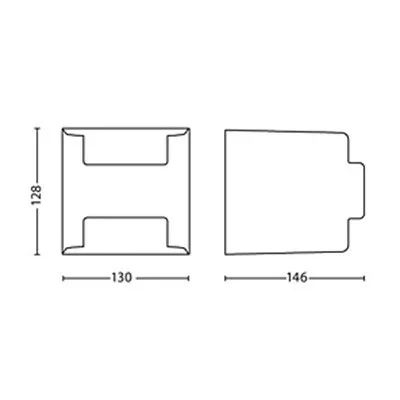 Kerti LED lámpa Fali lámpa homlokzat GRASS IR myGarden 4.5W 2700K IP44 Felső-alsó antracit PHILIPS