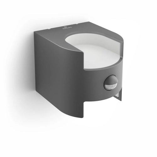 Kerti LED lámpa homlokzati fali lámpa GRASS IR myGarden 4,5W 2700K IP44 fel-le mozgásérzékelővel, antracit PHILIPS