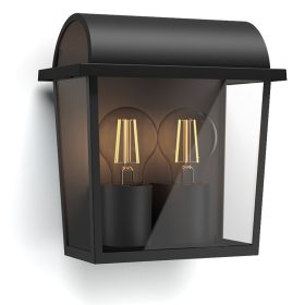   Kerti LED lámpa homlokzati fali lámpa HARVEST myGarden 2xE27 IP44 Lámpás fekete PHILIPS