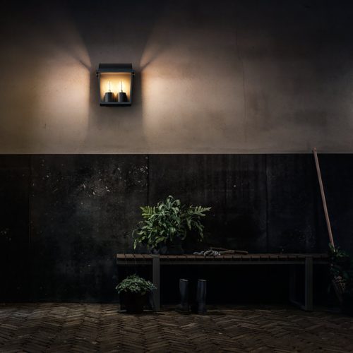 Kerti LED lámpa homlokzati fali lámpa HARVEST myGarden 2xE27 IP44 Lámpás fekete PHILIPS