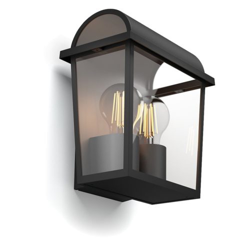 Kerti LED lámpa homlokzati fali lámpa HARVEST myGarden 2xE27 IP44 Lámpás fekete PHILIPS