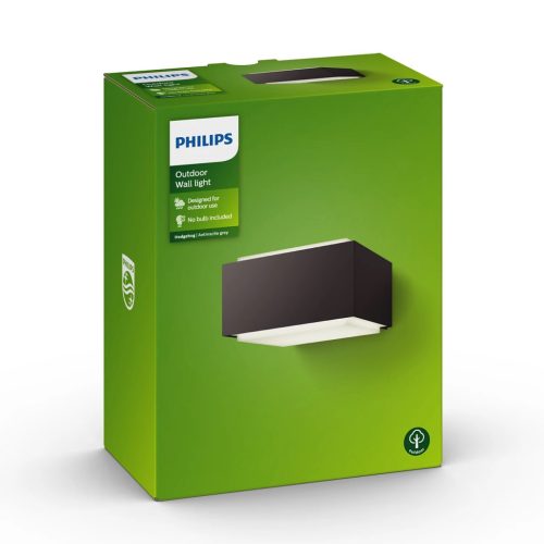 Kerti LED lámpa Homlokzati fali lámpa HEDGEHOG myGarden E27 IP44 Antracit PHILIPS