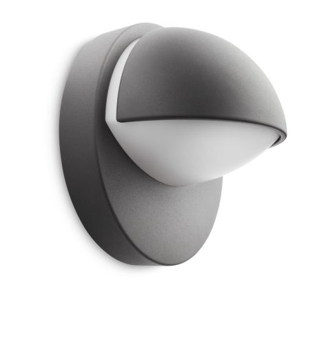 Kerti LED lámpa, homlokzati fali lámpa, JUNE myGarden, E27 IP44, kerek, antracit, PHILIPS