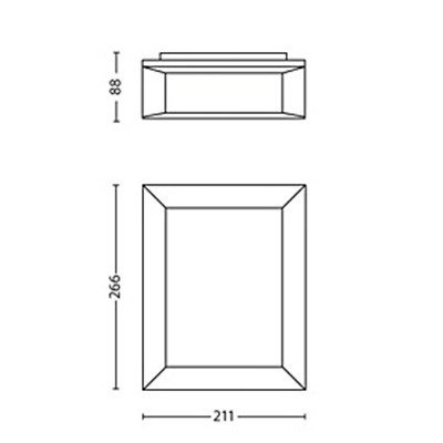 Kerti LED lámpa Homlokzati fali lámpa KARP myGarden 6W 2700K IP44 Négyszögletű mennyezeti antracit PHILIPS