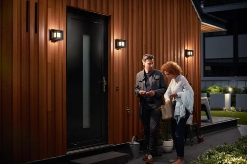 Kerti LED lámpa homlokzati fali lámpa PARTERRE myGarden 8W 2700K IP44 fekete kocka PHILIPS