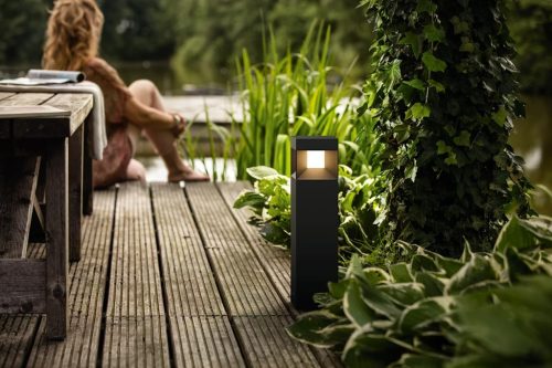 LED kerti lámpa kültéri PARTERRE myGarden 8W 2700K IP44 oszlop 40cm fekete PHILIPS