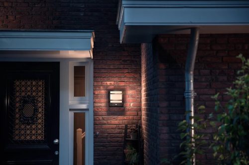 Kerti LED fali lámpa PETRONIA IR myGarden 12W 2700K IP44 mozgásérzékelővel, antracit PHILIPS