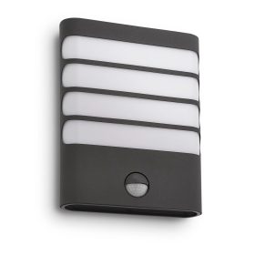   LED kerti lámpa homlokzati fali lámpa RACCOON IR myGarden 3W 2700K IP44 mozgás- és alkonyérzékelővel, antracit PHILIPS